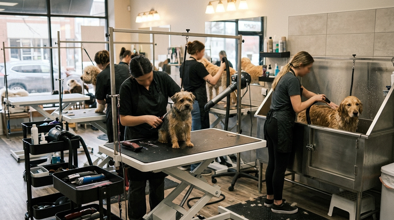 Illustration: Equipment Financing for Dog Groomers: Clippers, Tubs, Tables & Dryers in 2026
